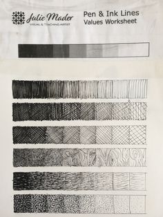 some type of pen and ink lines that are in different colors, shapes and sizes