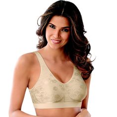 Bali Bras: Comfort Revolution Smart Sizes Shaping Wire-Free Bra 3488, Women's, Size: Small, Lt Beige Wide Strap Bra, Bali Bras, Free Bra, Comfy Bra, Unlined Bra, Full Coverage Bra, Wireless Bra, Womens Bras, Full Figured