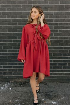 Lydia Dress-Red – Love Olive Co