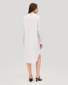 Unlike ordinary charmeuse silk clothes, this shirt puts the smooth side close to the skin, giving you the most comfortable and luxurious feeling. Shirt Dress For Women, Silk Clothes, Silk Shirt Dress, Striped Shirt Dress, Jacket Brands, Silk Shirt, Dress For Women, Swimwear Tops, Coat Dress