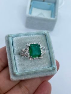 Diamond Ring Emerald Cut, Diamond Ring Emerald, Emerald Wedding Rings, Ring Emerald Cut, Emerald Wedding, Emerald Diamond Ring, Ring Emerald, Ring Art Deco, Green Emerald