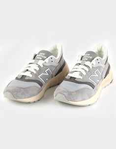 New Balance 997r Shoes. A Modern Classic That Seamlessly Blends Athletic Performance With Streetwear Aesthetics. The Shoe Features A Luxe Suede And Mesh Upper, Offering A Perfect Balance Of Durability And Breathability. Engineered With Encap Midsole Technology, These Shoes Provide Superior Cushioning And Support For All-Day Comfort. Textured Rubber Outsole. Lace Up Closure. Imported. Mens Shoes 2024 Trends, Cutesy Fashion, Shoes For Guys, Athletic Aesthetic, New Balance Mens, Men's Streetwear, Footwear Design, Streetwear Shoes, Shoes Teen