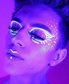 Uv Makeup Ideas, Makeup Ideas Black, Recital Makeup, Dance Competition Makeup, Belly Dance Makeup