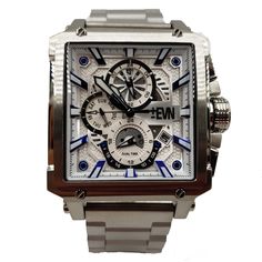 Legend Chronograph Silver - EVN Watches Dark Hands, Watches Silver, Jaeger Lecoultre Watches, Jdm Stickers, Fancy Watches, Gold Watch Men, Luxury Timepieces, Classic Watches, Stainless Steel Frame