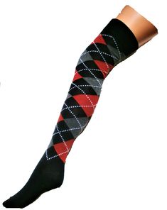 ARGYLE SCOTS Over Knee High Long Socks  One Size Fit women's shoe size 4 - 7 UK  Extra Long  Fit average width leg Top Quality From European Market - Premium Quality Cotton -  High Cotton Content at least 80% COLOURS MAY VARY SLIGHTLY FROM PICTURES Fitted Red Knee-high Socks, Womens Socks, Printed Tights, Long Socks, Tall Girl, Socks And Hosiery, Tartan Plaid, Socks Women, Black Grey