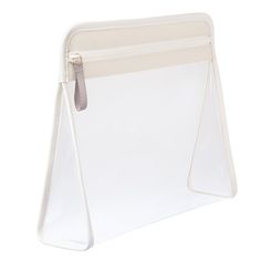 a white case with a zipper on it