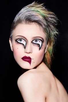 Futuristic Makeup, Make Up Designs, Creepy Halloween Makeup, Face Art Makeup, Halloween Makeup Inspiration