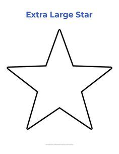 a large star with the words extra large star