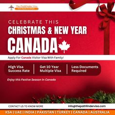 an advertisement for canada's christmas and new year celebrations