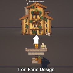 the iron farm design in minecraft