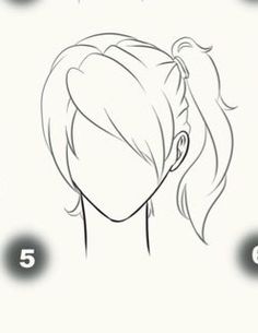 how to draw ponytails in 5 easy steps