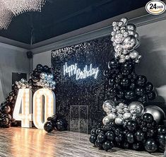 an image of a happy birthday sign with balloons