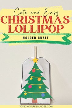 an origami christmas tree with the title cut and easy christmas lollipop