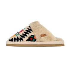 Knit Aztec Pattern Slippers With Faux Fur Cuff- Brand: C.C.- US Women's Size: S/M (6-8) M/L (8-10)- Shell: 47% Rayon / 31% Polyester / 22% Nylon- Faux Fur: 100% Polyester Warm Casual Winter Slippers, Casual Multicolor Winter Slippers, Cozy Fall Slippers, Cozy Synthetic Slippers For Winter, Casual Cream Slippers For Winter, Casual Cream Winter Slippers, Casual Synthetic Slippers For Fall, Blue Valentine, Sweatshirt Short Sleeve