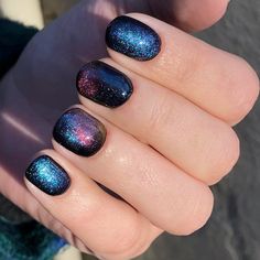 Gell Nails, Galaxy Nail, Pro Nails, Types Of Nail Polish, Galaxy Nail Art, Space Nails, Galaxy Nails, Makeup Stuff, Gradient Nails