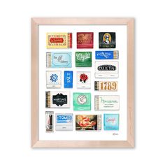 DC Framed Matchbook Print by My Father's Daughter | West Elm Matchbook Collection, Dc Restaurants, Washington Dc Restaurants, Roses Luxury, My Father's Daughter, West Elm Kids, Matchbook Art, Oyster Pearl, Framed Postcards