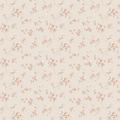 a white and pink wallpaper with small flowers on it