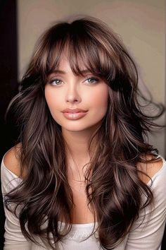 Feathered Bangs, Bangs Hairstyles, Cool Haircuts, Best Hairstyles, Cut And Color, Hairstyles With Bangs, Hair Goals, Hair Inspo, Hair Ideas