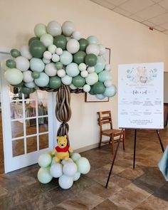 winnie the pooh balloon tree with balloons