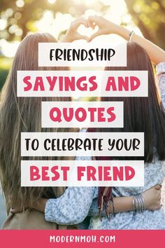 Celebrate your best friend with these 30 friendship sayings and quotes that capture the essence of true friendship. From the joyful moments to the silent support, these awesome friend quotes will resonate with anyone who cherishes their close bonds. Find the perfect way to express your love for your best friend with this collection of sweet words of friendship! | Modern Bridal Party Words Of Friendship, Getting Married Quotes, Quotes About Real Friends, Married Quotes