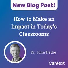 a blue and purple background with the words how to make an impact in today's classrooms