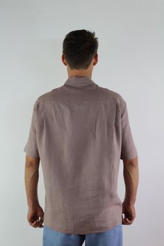 Linen man comfortable shirt with short sleeve and 2 pokets, Formal shirt men, regular fitted coffee linen shirt Details: - 100% natural linen produced in Europe ; - medium weight (180 gram per square meter); - color: coffee, could be any from our colors catalog (color samples at the photo); Made to order, approximately a few days, If you have any questions please message me and I will be glad to answer. Solid Linen Shirt With Camp Collar, Solid Color Linen Short Sleeve Shirt With Relaxed Fit, Solid Color Relaxed Fit Linen Short Sleeve Shirt, Relaxed Fit Solid Linen Short Sleeve Shirt, Flax Colored Relaxed Fit Short Sleeve Shirt, Solid Linen Short Sleeve Shirt, Classic Short Sleeve Shirt In Flax Color, Classic Flax Short Sleeve Shirt, Classic Short Sleeve Flax Shirt