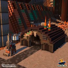 28 astuces de build / construction Steampunk dans Minecraft - Minecraft.fr Minecraft Excavator, Industrial House Minecraft, Minecraft Industrial House, Minecraft Steampunk Interior, Minecraft Industrial Building