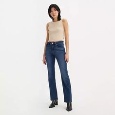 Classic Bootcut Women's Jeans - Dark Wash | Levi's® US Fall Streetwear Flare Jeans, Levi's Trendy Jeans For Fall, Levi's Trendy Fall Jeans, Trendy Levi's Jeans For Fall, Trendy Fall Flare Jeans In Straight Fit, Urban Fitted Flare Jeans For Fall, Fitted Urban Flare Jeans For Fall, 90s High Rise Jeans For Fall, Urban High Rise Flare Jeans For Spring