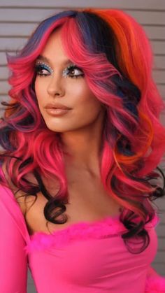 Crazy Hair Color Ideas, Cardinal Tattoos, Dyed Hair Blue, Bold Hair Color, Hair Dyes, Hair Color Crazy, Creative Hair, Fabulous Hair, Balayage Color