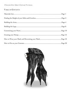 an image of a book with instructions for how to make it look like a creature