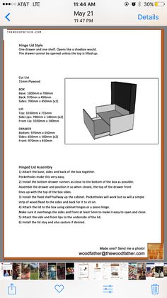 an image of a computer screen with the instructions for furniture and accessories on it's side