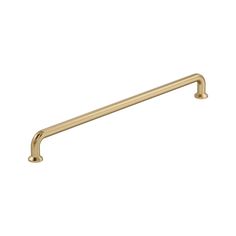 an antique brass pull handle on a white background