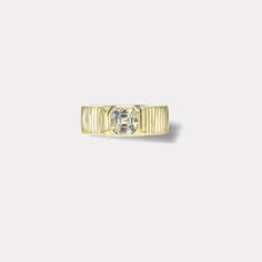 Pleated Solitaire Band - 1.17ct GIA Asscher Cut Diamond – Retrouvai | Modern Heirlooms Luxury Yellow Gold Ring With White Topaz, Yellow Gold Topaz Ring With Diamond Baguette Cut, Yellow Gold Baguette Cut Diamond Topaz Ring, 14k Gold Asscher Cut Diamond Ring With Gemstone, 14k Gold Jewelry With Asscher Cut Center Stone, 14k Gold Jewelry With Asscher Cut Gemstone, Asscher Cut Yellow Gold Jewelry Gift, 14k Gold Radiant Cut Promise Jewelry, Promise Jewelry In 14k Gold With Radiant Cut