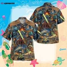 Item Size: L Fun Clothing, Hawaiian Culture, Tropical Floral Print, Star Wars Movie, Tropical Pattern, Star Wars Characters, Aloha Shirt, Summer Fabrics, Hawaii Shirt