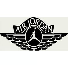 the air jordan logo is shown in black and white, with an airplane on it