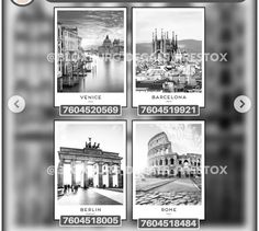 an old black and white photo shows the different architectural styles in this postcard set