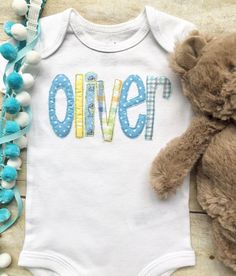 Baby Boy Applique, Onesie Pattern, Applique Onesie, Custom Baby Clothes, Personalized Baby Clothes, Personalized Newborn, Newborn Onesies, Baby Embroidery, Boy Shirt