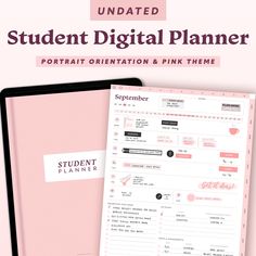 the student digital planner is open and ready to be used for students'personal use