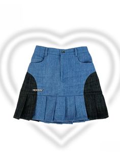 Size 			M 			L 		 		 			Full Length 			41 			42.5 		 		 			Hips 			88 			92 		 		 			Waist 			64-71 			66-73 Fitted Blue Denim Skirt For Streetwear, Fitted Retro Skirt In Dark Wash, Fitted Retro Dark Wash Skirt, Retro Fitted Dark Wash Skirt, Cotton Fitted Skirt For Streetwear, Fitted Cotton Skirt For Streetwear, Fitted Cotton Denim Skirt For Streetwear, Denim Pleated Skirt, Pleated Skirt