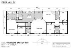 the sun valley mobile home floor plan