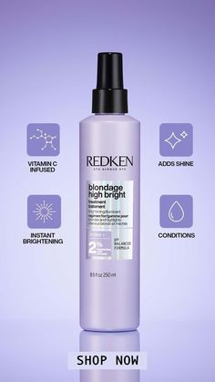 Blondage High Bright Pre-Treatment removes buildup for all blondes. Powered by Vitamin C + Redken Brightening Care Complex, this system is formulated for instant results. Shop Now on Amazon! Vitamin C Packaging Design, Serum Packaging Ideas, Skincare Icon, Loreal Professional, Natural Blonde Hair, Hair Ads, C Beauty, Shampoo Packaging, Brassy Hair