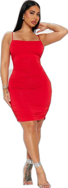 Red Square Neck Bodycon Dress, Fitted Red Mini Dress With Straight Neckline, Fashion Nova Red Outfits, Fashion Nova Red Dress, Red V-neck Mini Dress By Forever 21, Red Mini Dress, Red Fashion, Square Neck, Fashion Nova