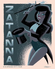 Poster for Episode 54 of Batman The Animated Series by George Caltsoudas Gotham Girls, Univers Dc, Bruce Timm, Batman The Animated Series, Art Deco Poster, Deco Poster, Batman Family, Black Canary