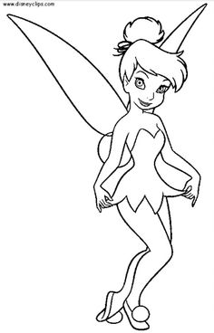 the tinkerbell fairy coloring pages