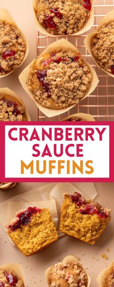 pumpkin muffins topped with leftover cranberry sauce and cinnamon coffee cake streusel Coffee Cake Streusel, Cranberries Recipes, Cranberry Sauce Muffins, Keto Thanksgiving, Viral Recipes, Pinterest Christmas, Leftover Cranberry Sauce, Cinnamon Coffee Cake, Thanksgiving 2024