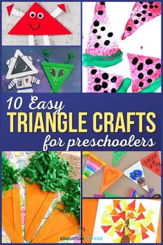 10 easy triangle crafts for preschoolers to make