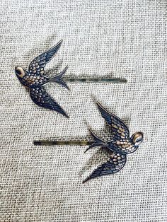 Soaring Bird hair pins set of 2 Antique bronze Brass Bird, Hair Pin, Love Birds, Antique Bronze, Hair Pins, Patina, Accessory Gift, Hair Accessories, Birds