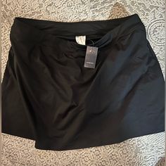 Size 16. Black Lined Swim Skirt, Relaxed Fit, Black Relaxed Fit Lined Swim Skirt, Black Lined Swim Skirt, Swim Skirt, Lands End, Womens Swim, Size 16, Swimming, Skirt