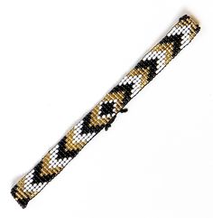 This elegant bracelet is crafted from high-quality Czech beads in a beautiful combination of white, gold and black. Perfect for any occasion, the Poblado Manilla bracelet provides a comfortable fit and stylish look. Trendy Gold Beaded Braided Bracelets, Elegant Gold Friendship Bracelets With Colorful Beads, Black Bohemian Beaded Bracelets, Black Bohemian Beaded Bracelets As Fashion Accessory, Bohemian Black Beaded Bracelet, Adjustable Gold Stretch Bracelet For Festivals, Adjustable Black Beads Bracelets As Fashion Accessory, White Beaded Bracelets With Gold Beads For Festivals, Gold Friendship Bracelets With Colorful Beads For Parties