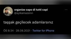 an image of someones twitter account on their computer screen with the caption'organize capo di tutti capi '